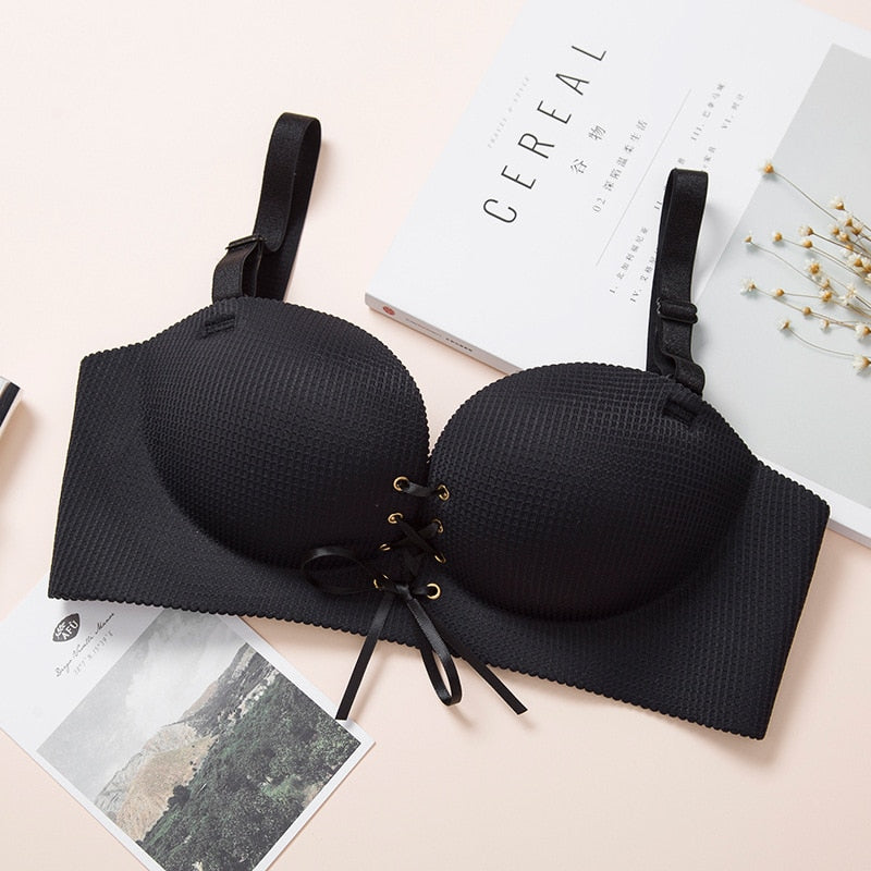 Push-Up Tie-Detail Adjustable Bra