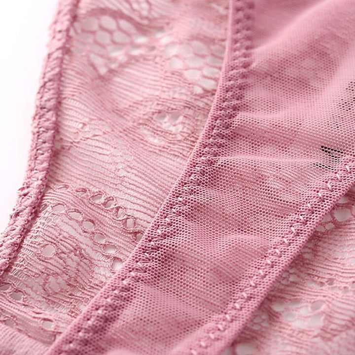 Lace Trim Adjustable Lingerie Set