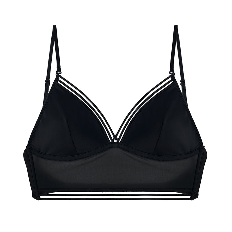 Open-Back Adjustable Strap Low-Back Bra