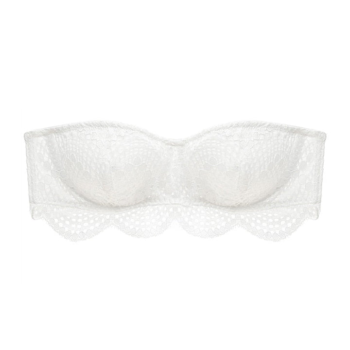Lace-Trim Bust-Enhancing Strapless Bra