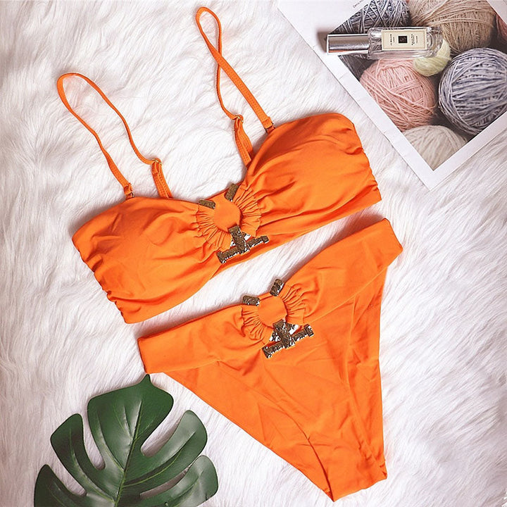 Two-Piece Push-Up Swimsuit Adjustable