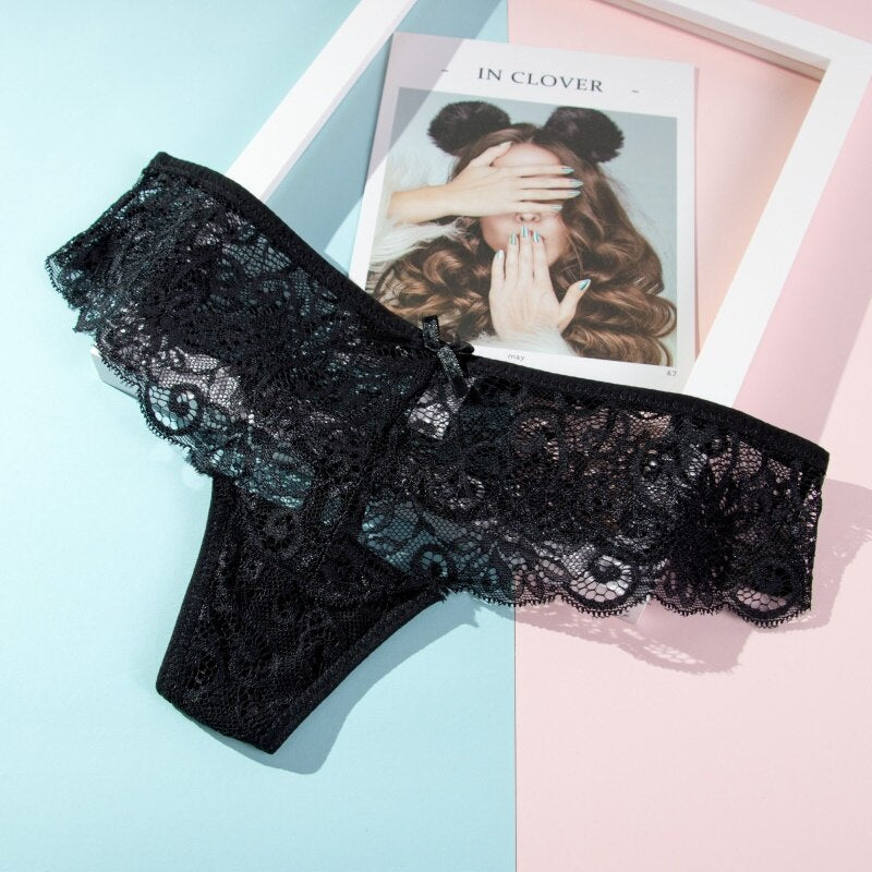 Lace Bow-Detail Panties