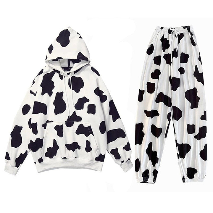 Relaxed Sweatshirt Fabric Tracksuit Set