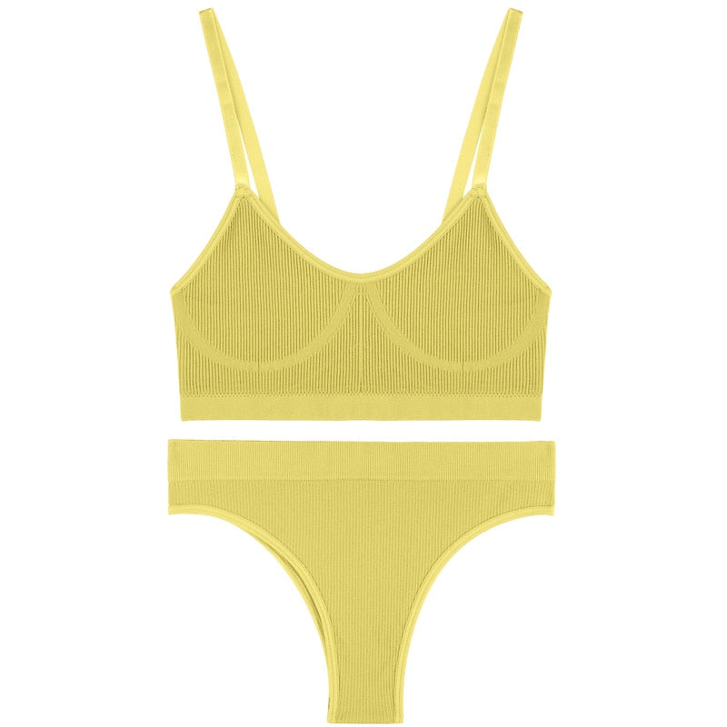 Sports Lingerie Set Polyester Spandex Breathable