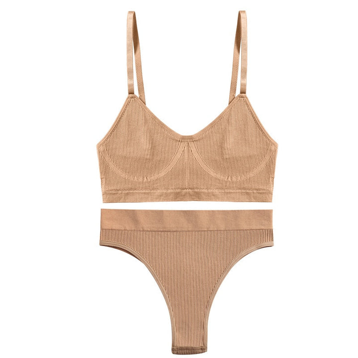 Sports Lingerie Set Polyester Spandex Breathable