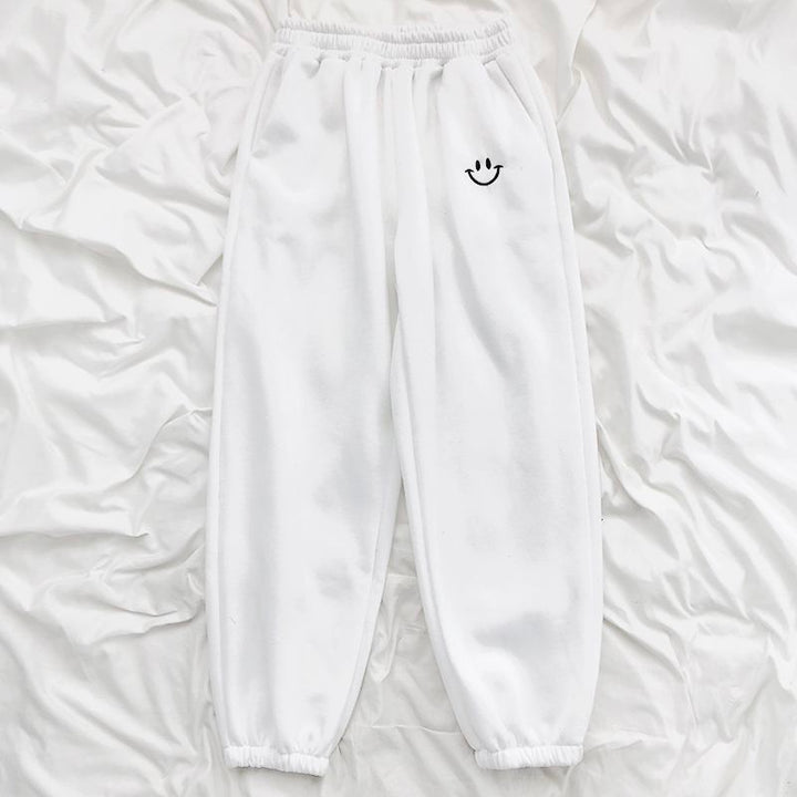 Relaxed Straight-Leg Pants with Pockets Smooth Fabric