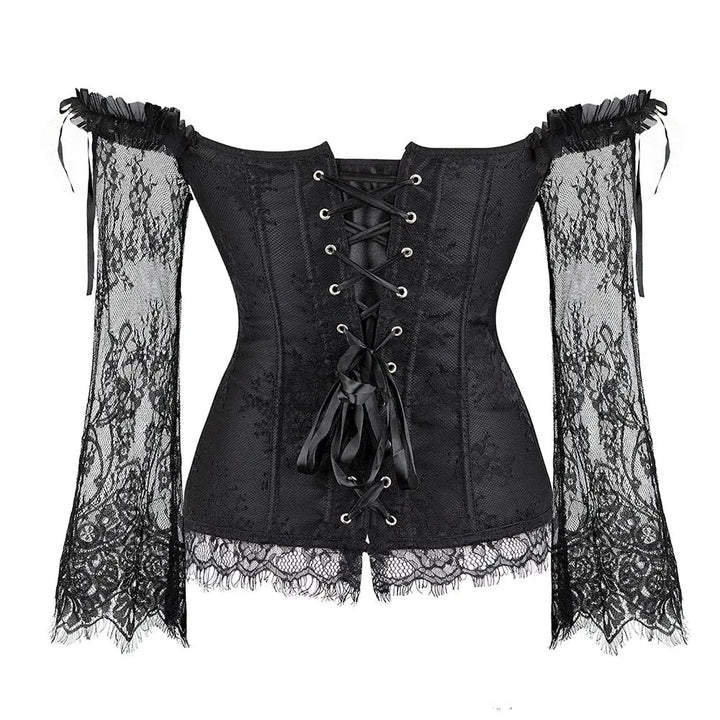 Lace Sleeve Decorative Adjustable Corset