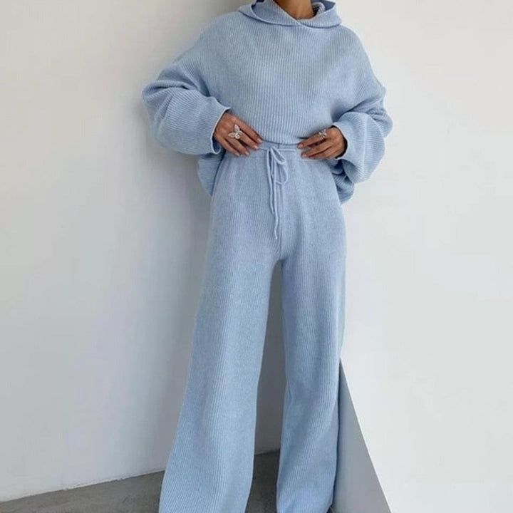 Adjustable Waist Relaxed Knit Tracksuit Set