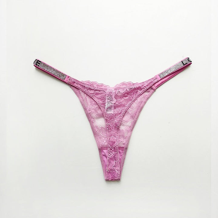 LOVE Lace-Trim Thong Decorative Strap