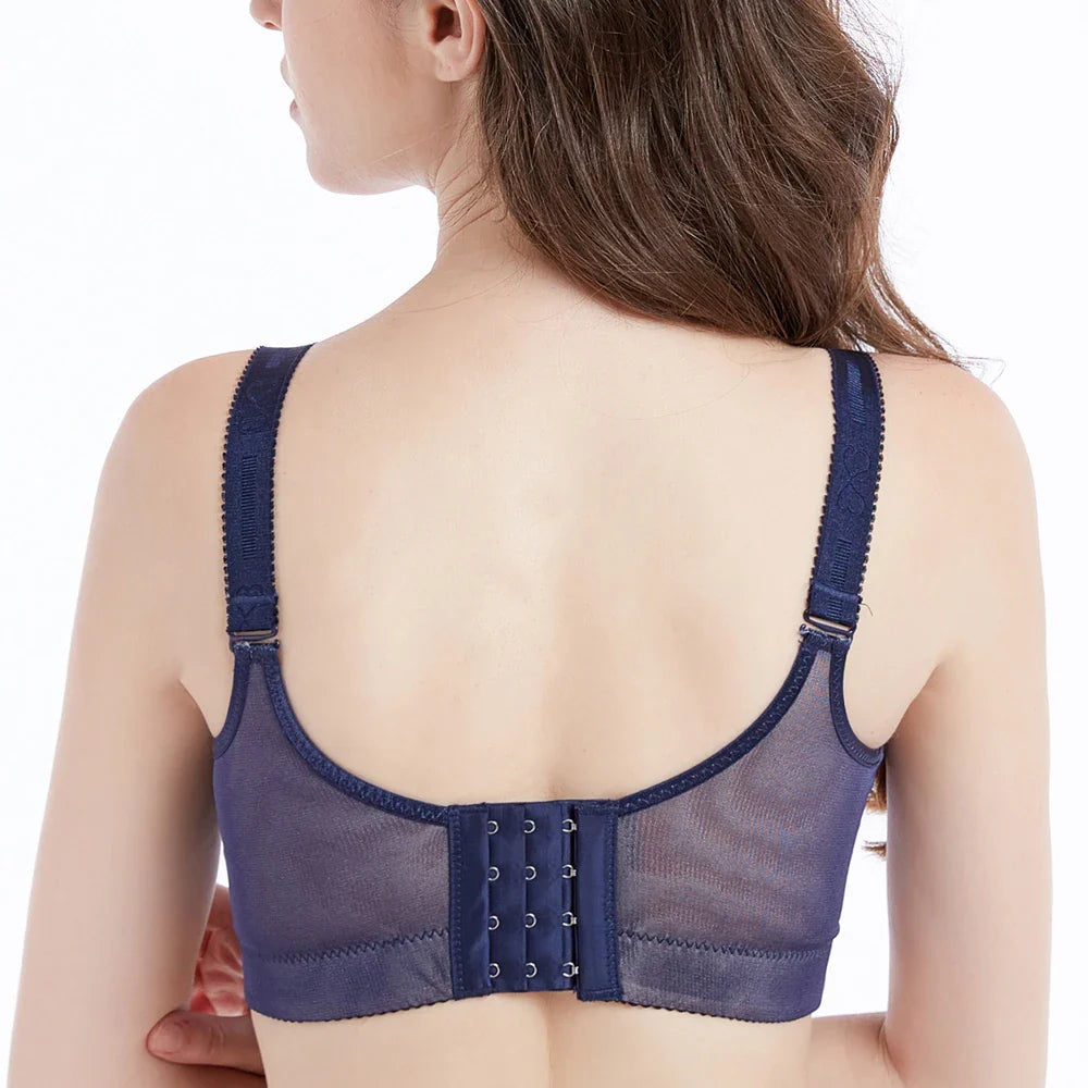 Lace Push-Up Padded Bra with Decorative Charm