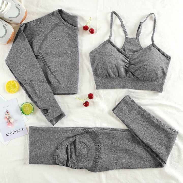 3-Piece Sports Lingerie Set Non-Mesh