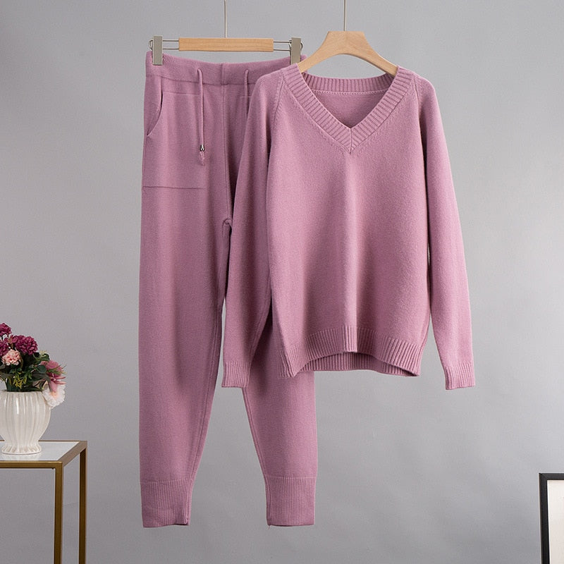 Relaxed Knit Two-Piece Set
