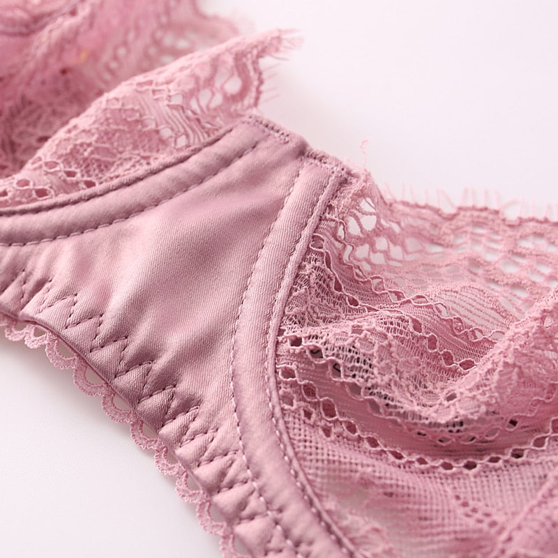 Lace Trim Adjustable Lingerie Set
