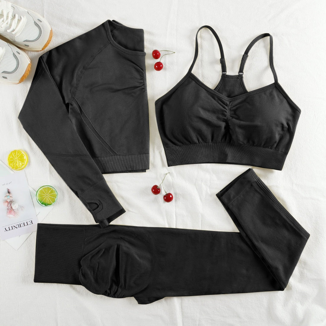 3-Piece Sports Lingerie Set Non-Mesh