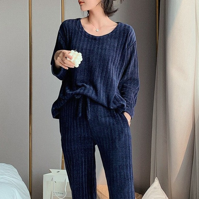 Tie-Waist Relaxed Knit Two-Piece Set