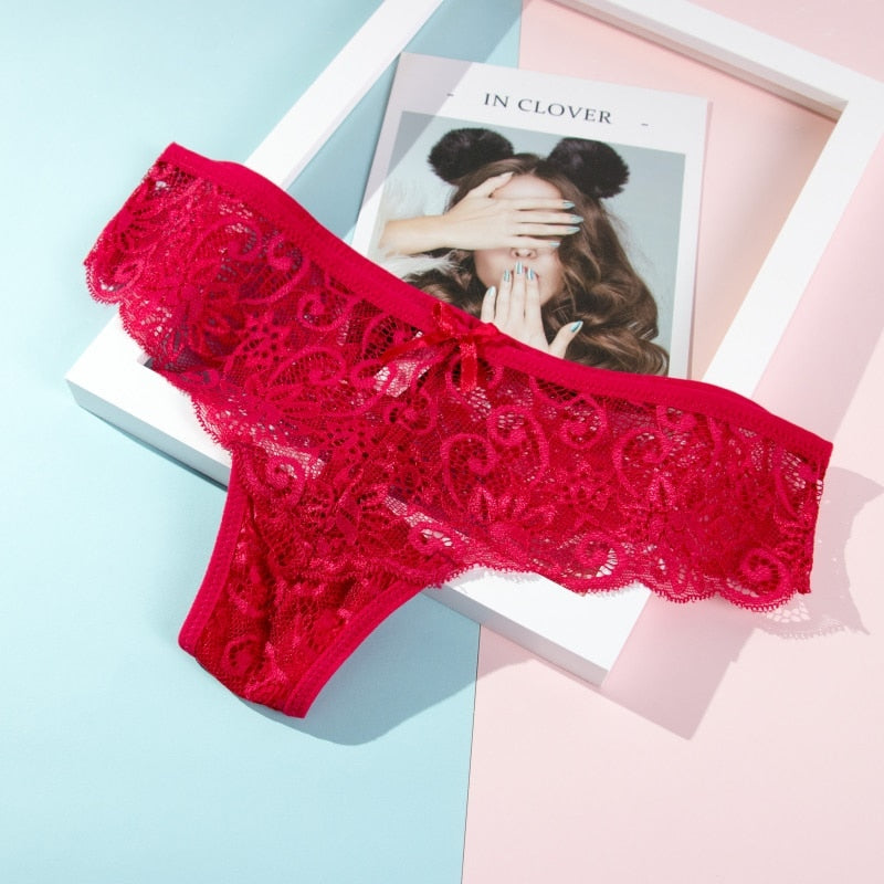 Lace Bow-Detail Panties