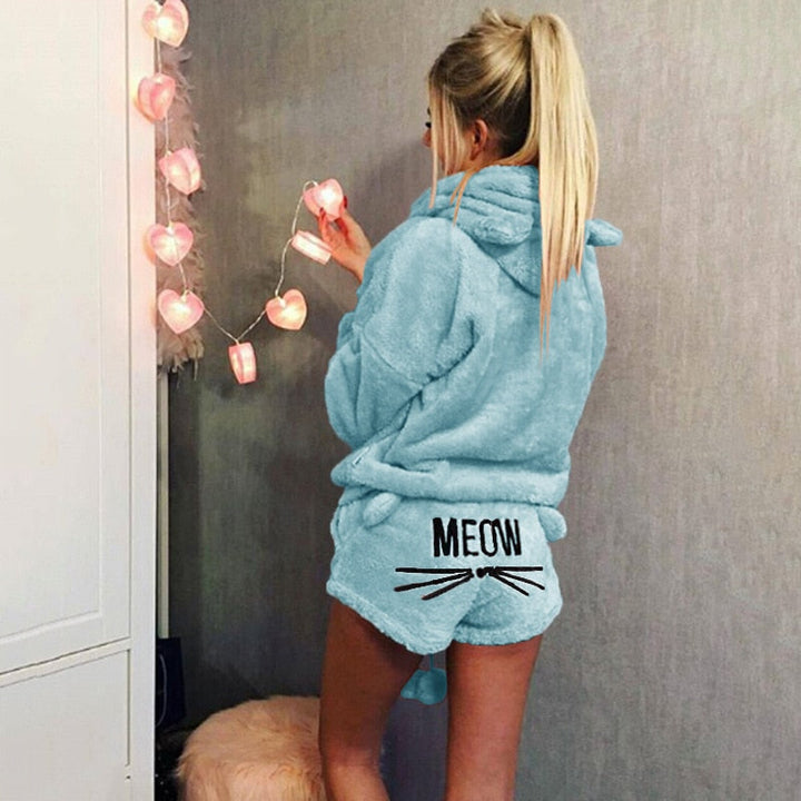 Fleece Hoodie Long-Sleeve Pyjama Set