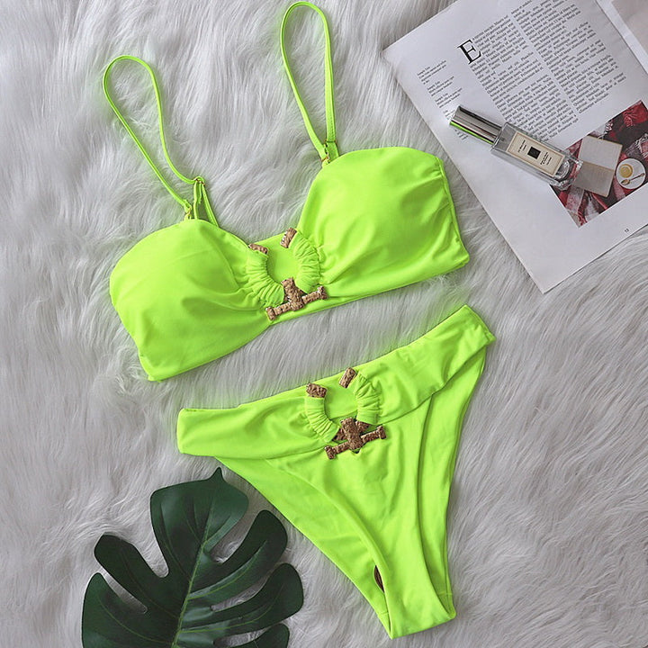 Two-Piece Push-Up Swimsuit Adjustable