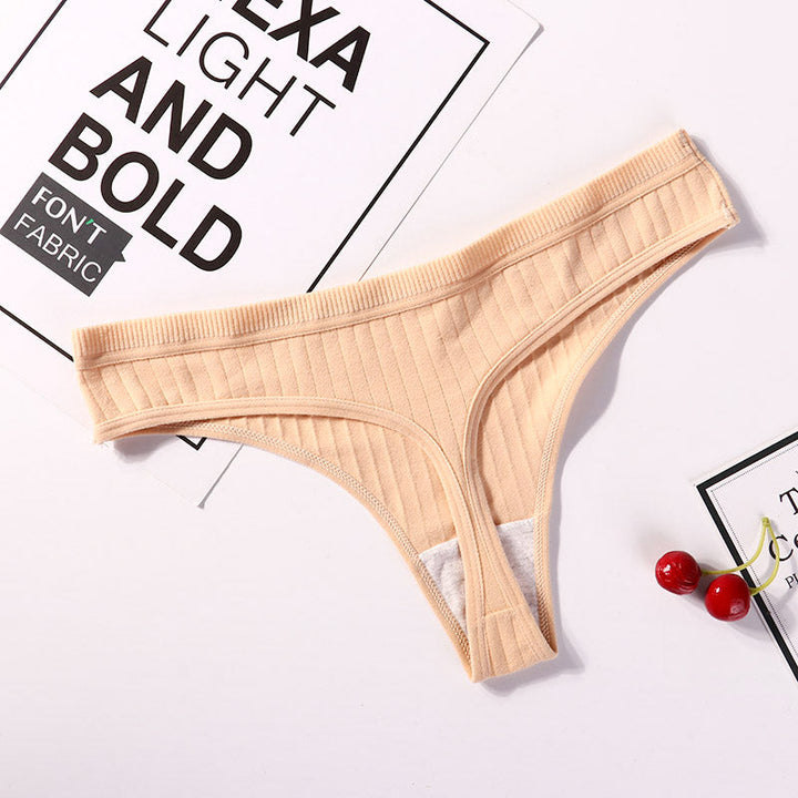 Elastic Waist Bow-Detail Comfort Thong
