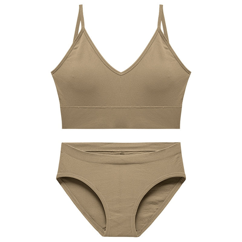 Seamless Breathable Sports Lingerie Set Adjustable