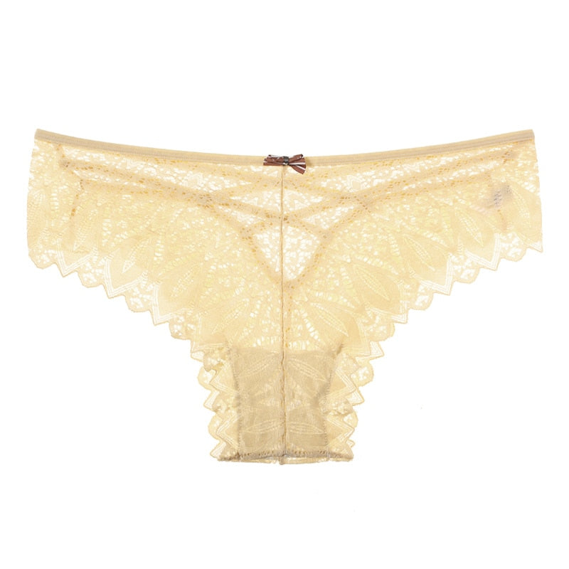Lace-Trim Strappy Cut Briefs