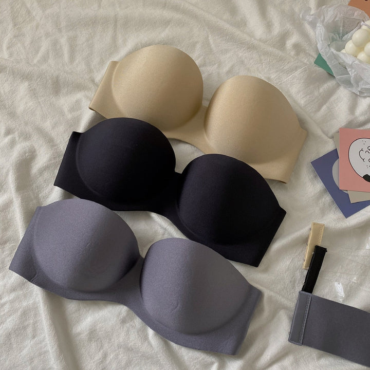 Strapless Padded Bandeau Bra Push-Up