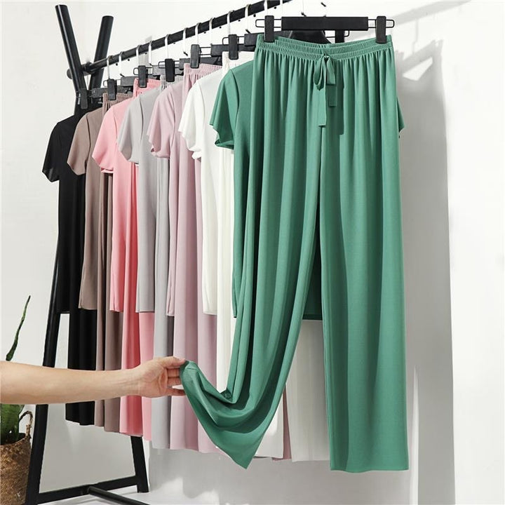Homewear Set Long Pants Adjustable Relaxed Fit