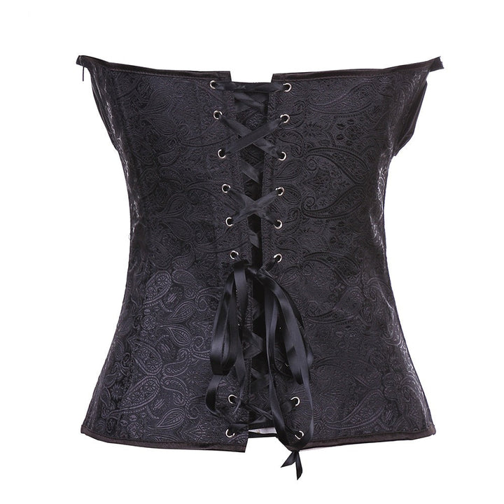 Satin Patterned Corset Adjustable Premium Elegant