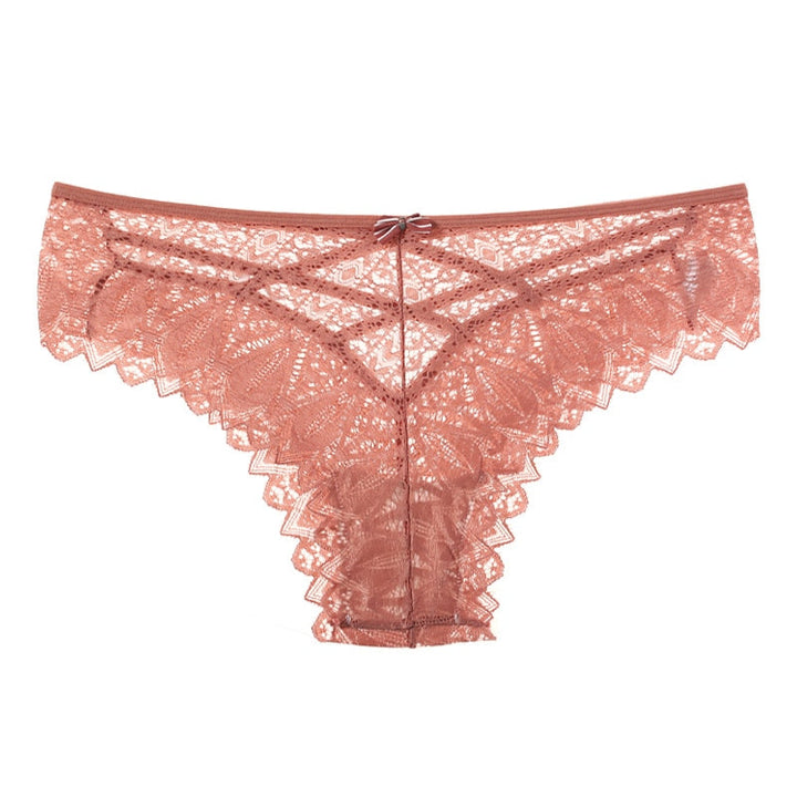 Lace-Trim Strappy Cut Briefs