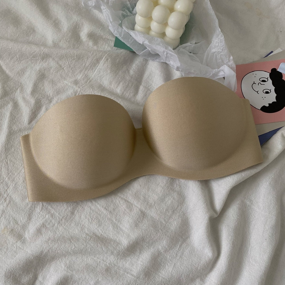 Strapless Padded Bandeau Bra Push-Up