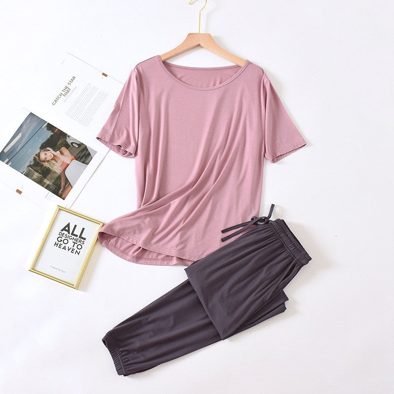 Cotton Loungewear Set Relaxed Fit