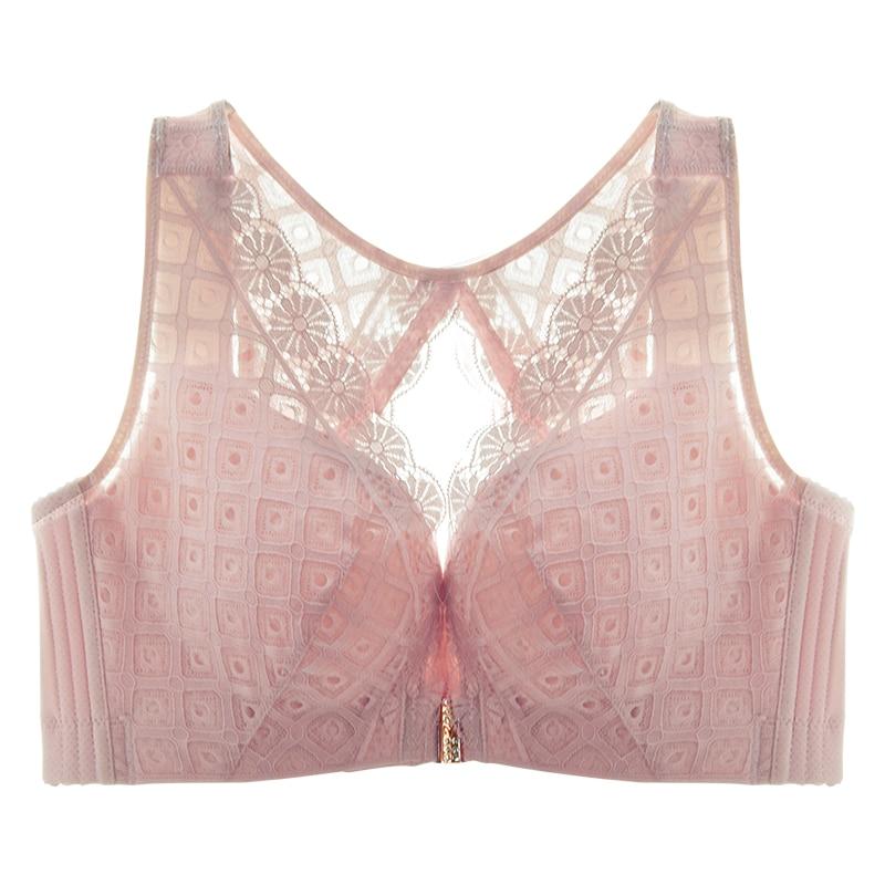 Lace-Trim Double-Closure Comfort Bra