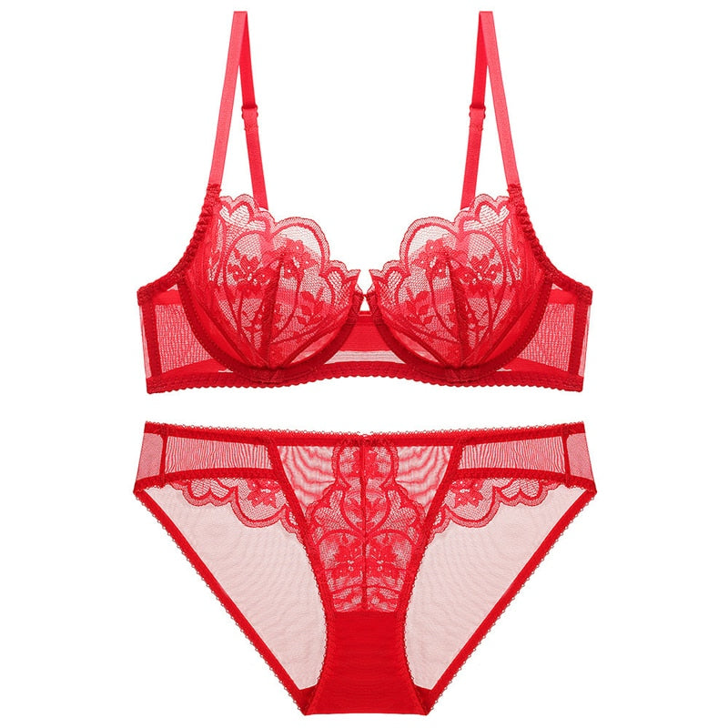 Lace-Trim Adjustable Figure-Enhancing Set