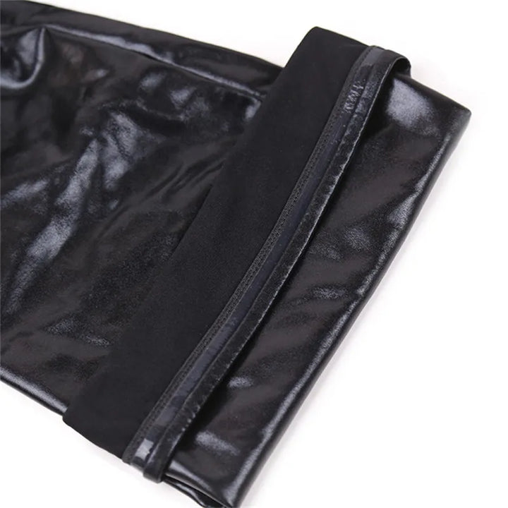 Black Plus-Size Latex Stockings