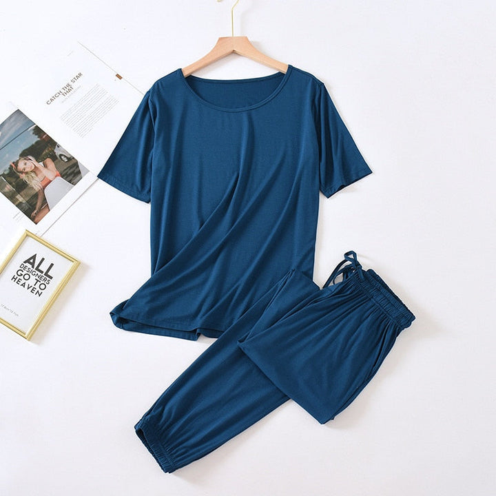 Cotton Loungewear Set Relaxed Fit