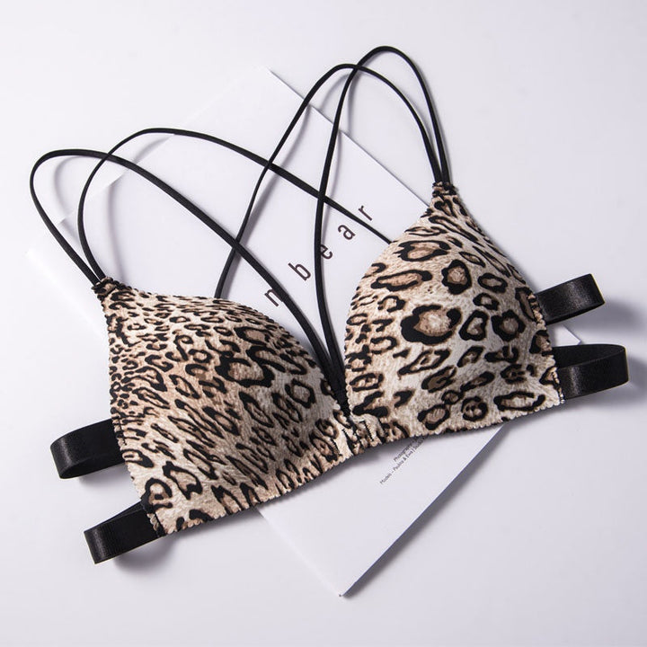 Front-Closure Push-Up Printed Bra