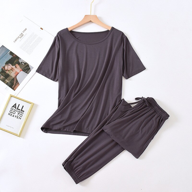Cotton Loungewear Set Relaxed Fit