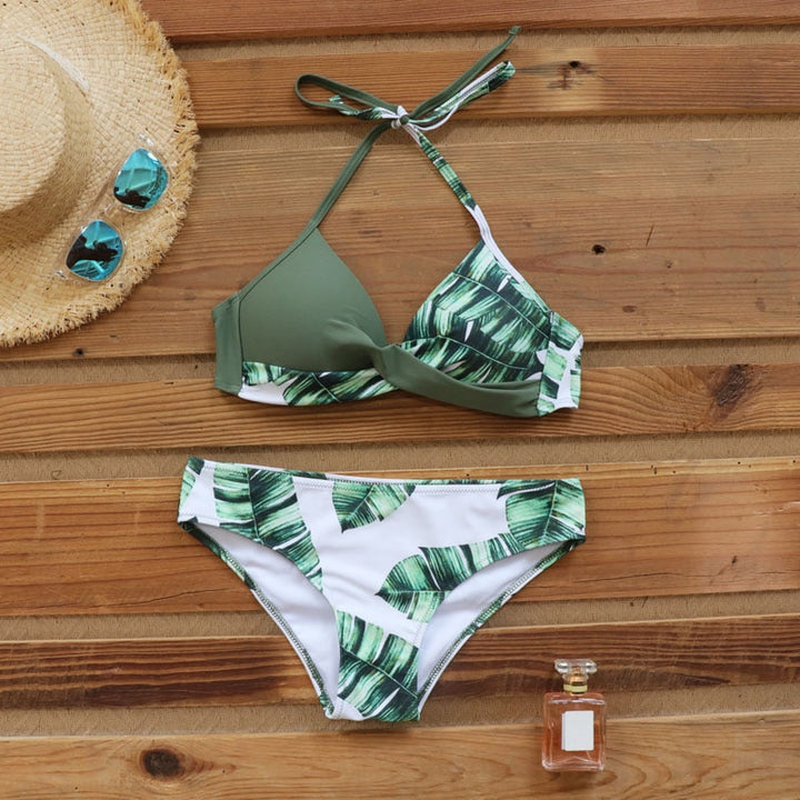 Halterneck Back-Closure Classic Briefs Bikini