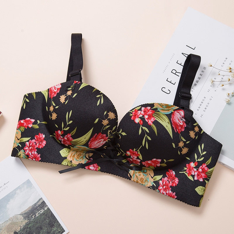 Push-Up Printed Adjustable Bra