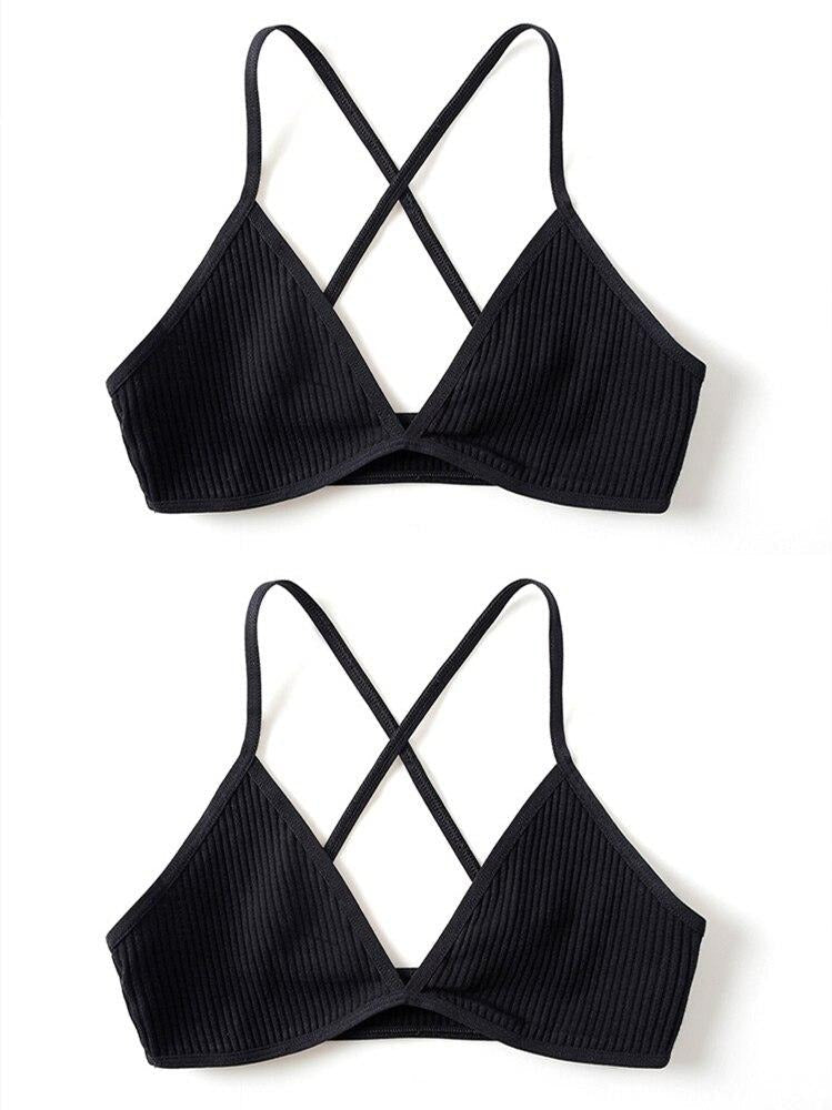 2-Pack Wireless Triangle Cup Bras