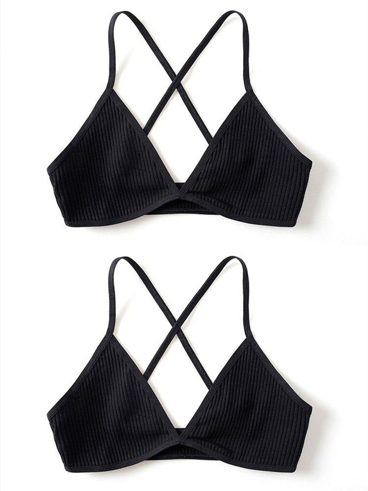 2-Pack Wireless Triangle Cup Bras