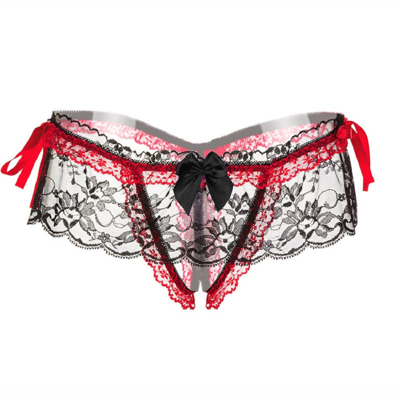One-Size Lace Bow Thong