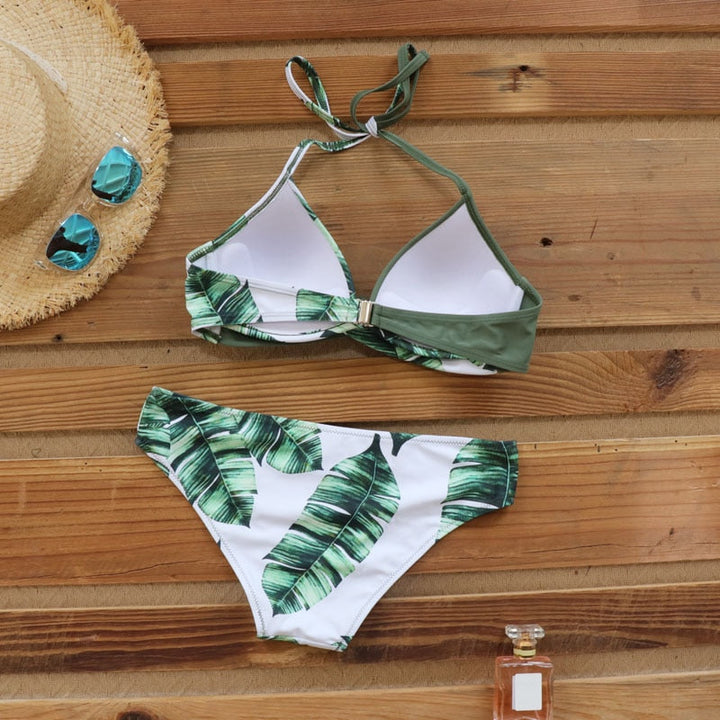 Halterneck Back-Closure Classic Briefs Bikini
