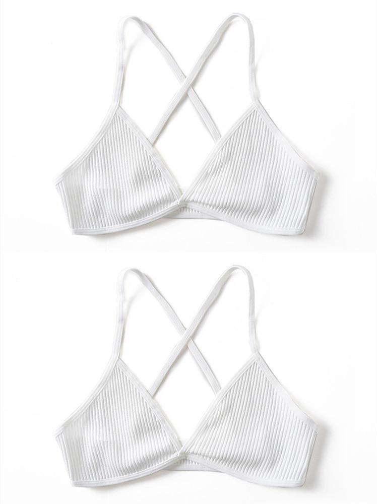 2-Pack Wireless Triangle Cup Bras