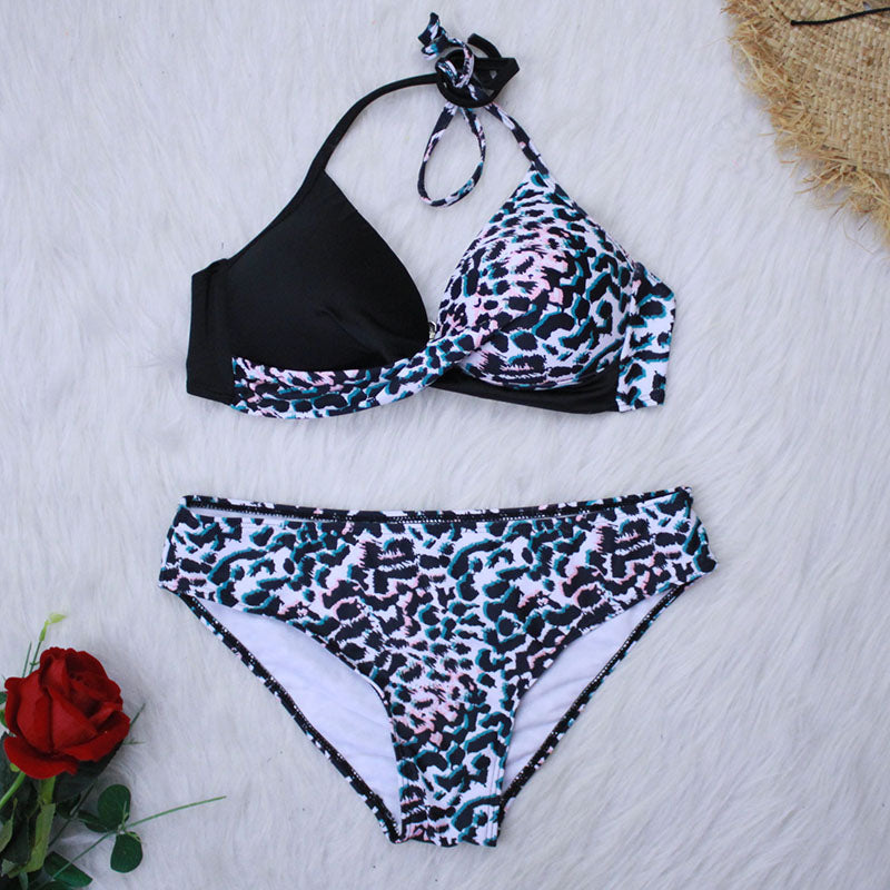 Halterneck Back-Closure Classic Briefs Bikini