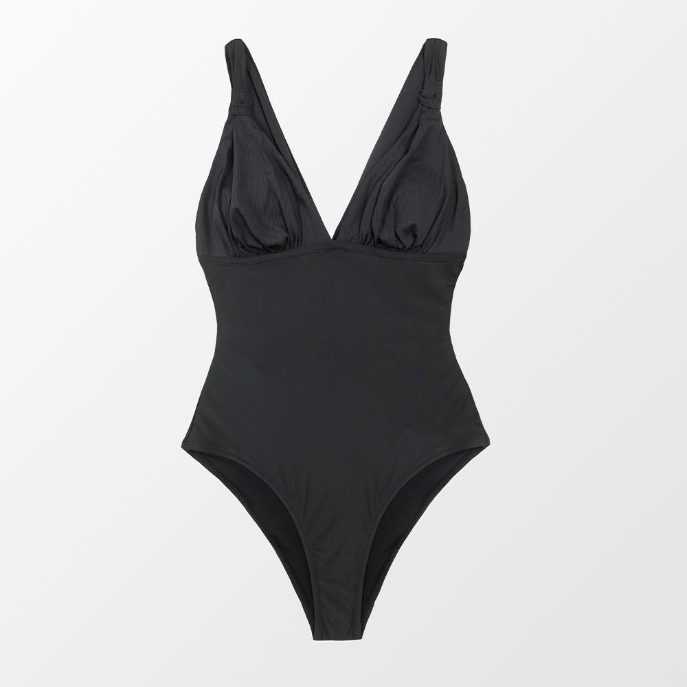 Back Cut-Out Decorative Strap One-Piece Swimsuit
