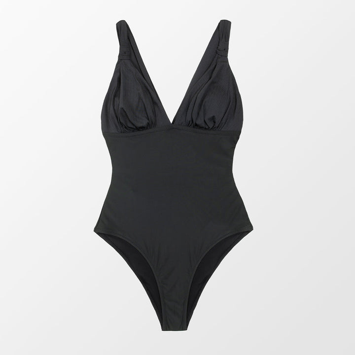 Back Cut-Out Decorative Strap One-Piece Swimsuit