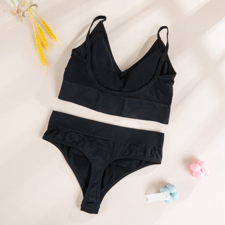 High-Waist Figure-Shaping Sports Set Polyester Spandex