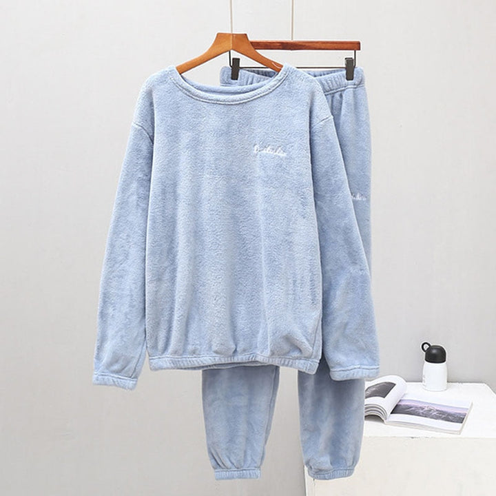Warm Long-Sleeve and Long Pants Pyjama Set