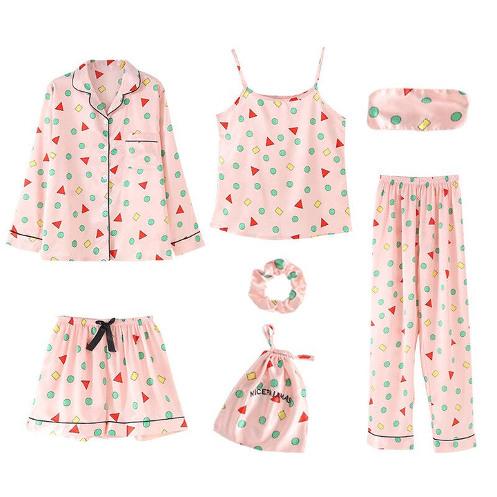 7-Piece Satin Pyjama Set